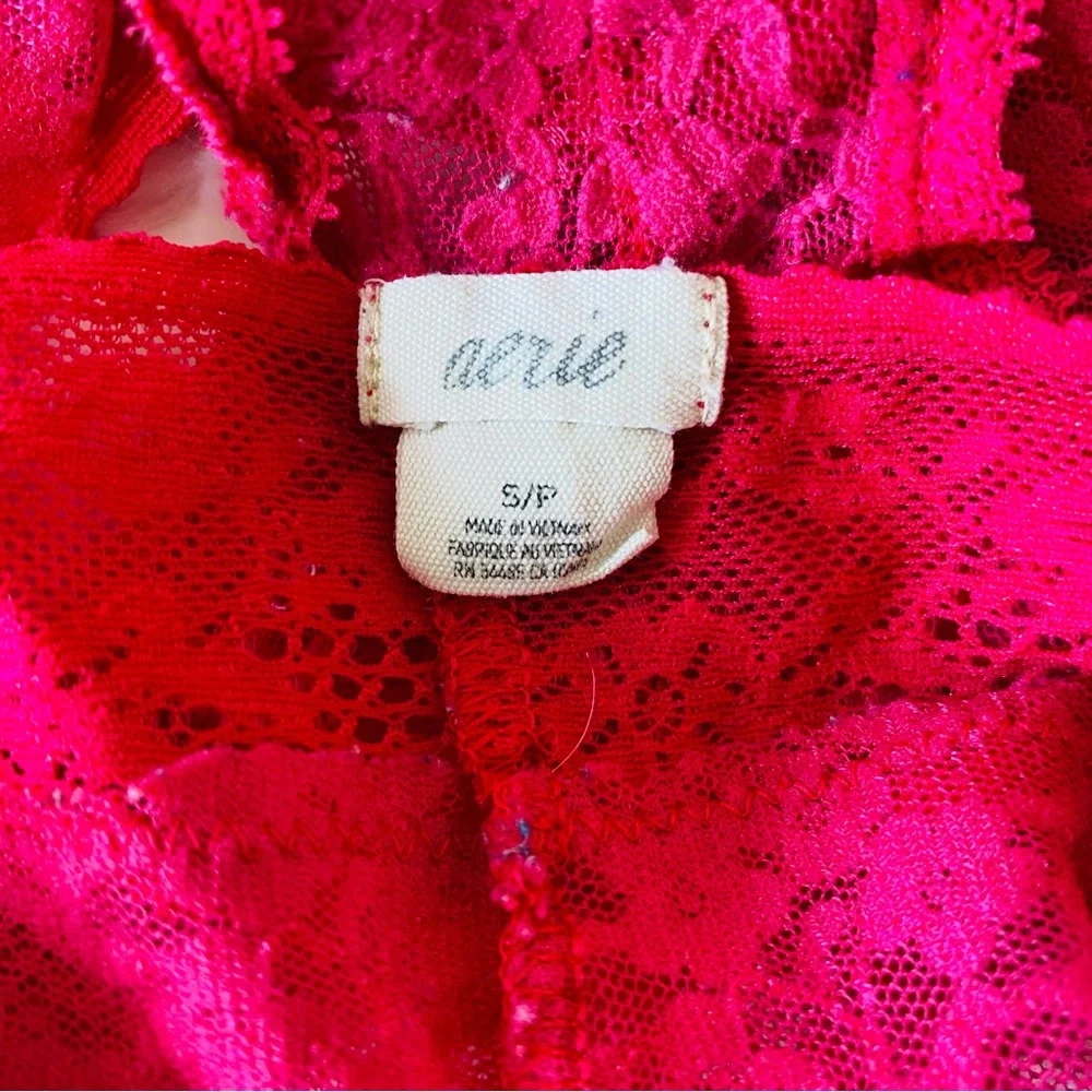 Aerie Hot Pink Lace Undies Panties Size Small - Picture 4 of 5